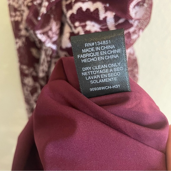 Wayf Red Plunge Neck Maxi Dress with Flutter Sleeves - Picture 2 of 15